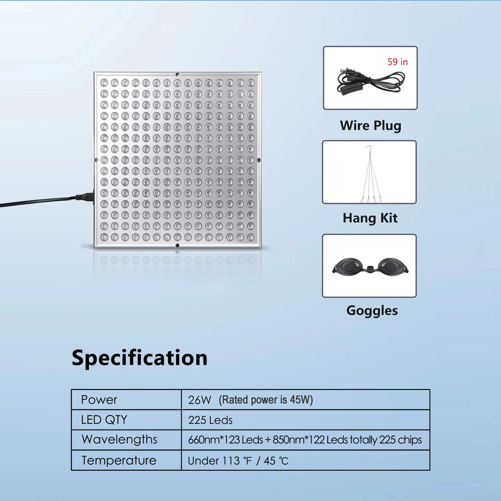 Red Light Therapy Device Panel - RestLab