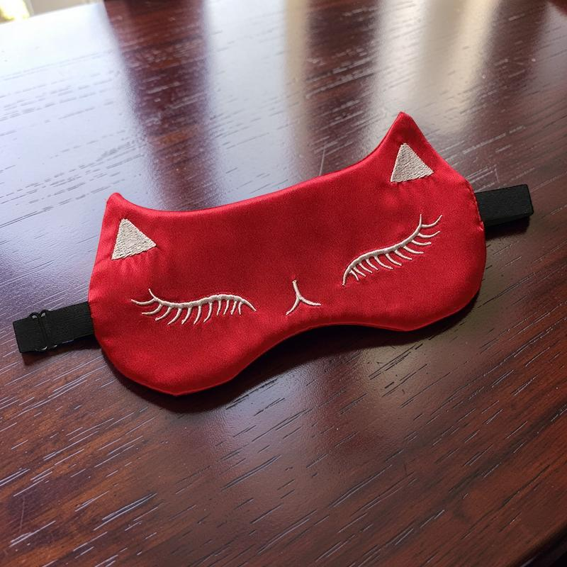 Fox Satin Sleep Mask with Adjustable Strap - RestLab