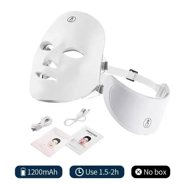 7 Colour LED Light Therapy Face & Neck Mask - RestLab