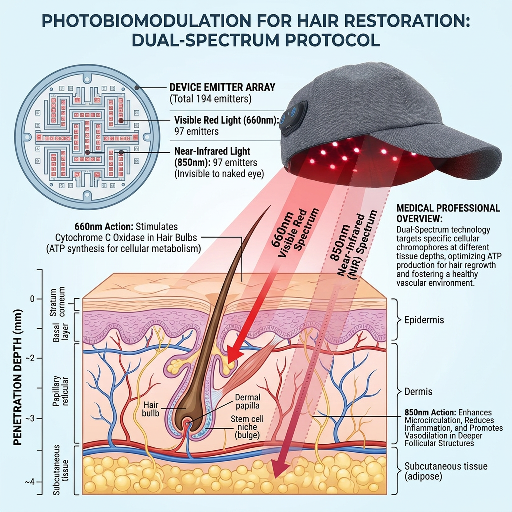 Red Light Therapy Hair Loss Cap - RestLab