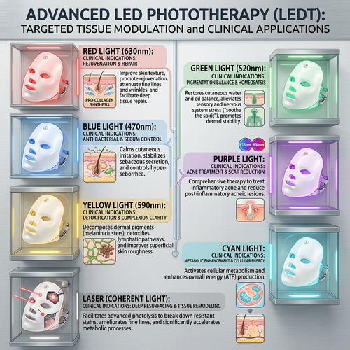 7 Colour LED Light Therapy Face & Neck Mask - RestLab